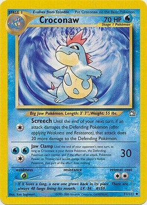 Croconaw 31/111  - Unlimited Neo Genesis - Uncommon