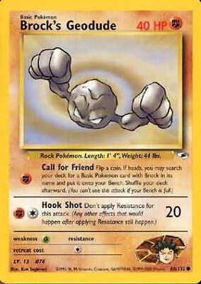 Brock's Geodude 66/132  - Unlimited Gym Heroes - Common