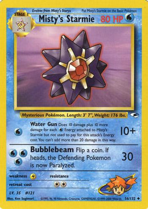Misty's Starmie 056/132  - Unlimited Gym Heroes - Uncommon