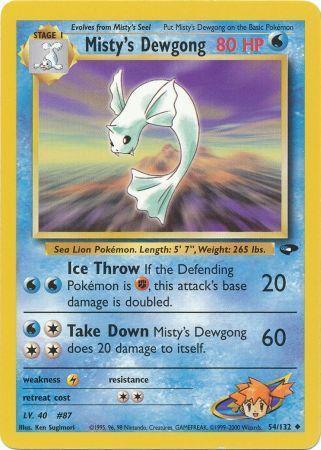 Misty's Dewgong 54/132  - Unlimited Gym Challenge - Uncommon