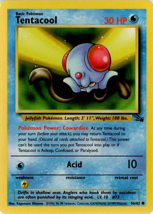 Tentacool 056/62  - Unlimited Fossil - Common