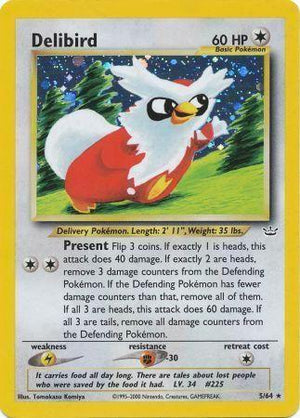 Delibird 005/64  - Unlimited Holofoil Neo Revelation - Holo Rare