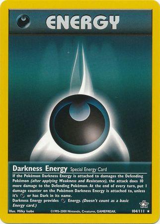 Darkness Energy 104/111  - Unlimited Neo Genesis - Rare