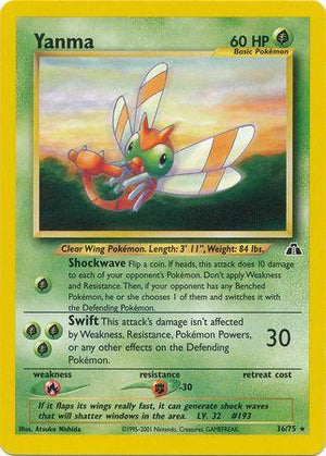 Yanma (36) (36) 036/75  - Unlimited Neo Discovery - Rare