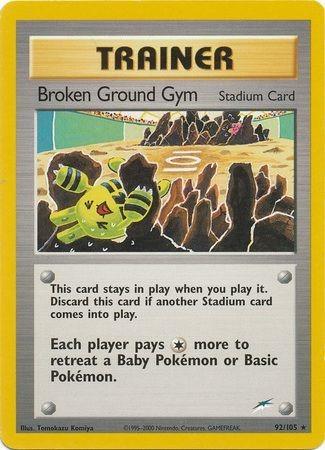 Broken Ground Gym 92/105  - Unlimited Neo Destiny - Rare