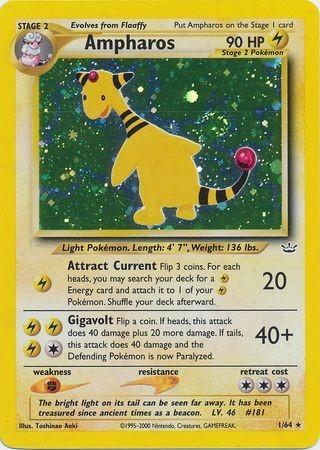 Ampharos 001/64  - Unlimited Holofoil Neo Revelation - Holo Rare
