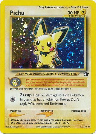 Pichu 012/111  - Unlimited Holofoil Neo Genesis - Holo Rare