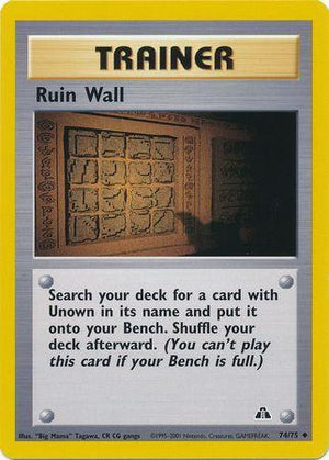 Ruin Wall 074/75  - Unlimited Neo Discovery - Uncommon