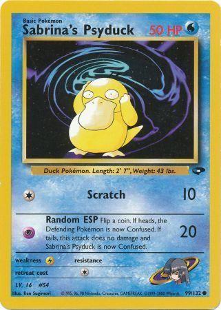 Sabrina's Psyduck 99/132  - Unlimited Gym Challenge - Common