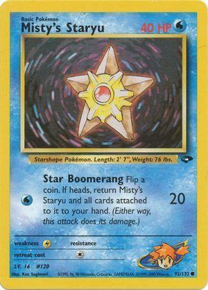 Misty's Staryu 092/132  - Unlimited Gym Challenge - Common