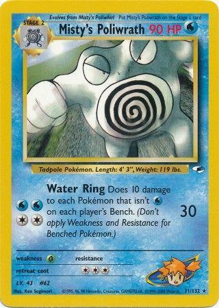 Misty's Poliwrath 31/132  - Unlimited Gym Heroes - Rare