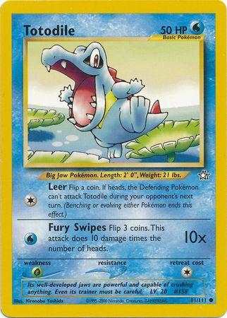 Totodile 81/111  - Unlimited Neo Genesis - Common