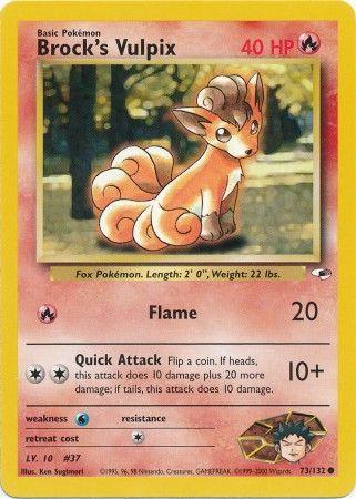 Brock's Vulpix 073/132  - Unlimited Gym Heroes - Common