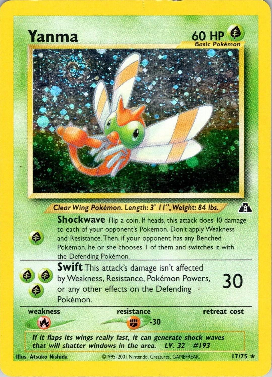 Yanma (17) (17) 017/75  - Unlimited Holofoil Neo Discovery - Holo Rare