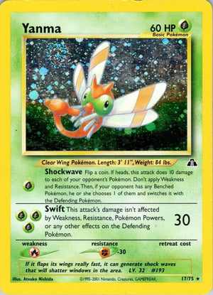 Yanma (17) (17) 017/75  - Unlimited Holofoil Neo Discovery - Holo Rare