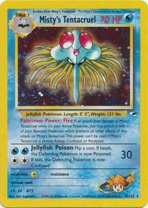 Misty's Tentacruel 10/132  - Unlimited Holofoil Gym Heroes - Holo Rare