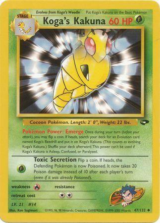 Koga's Kakuna 47/132  - Unlimited Gym Challenge - Uncommon