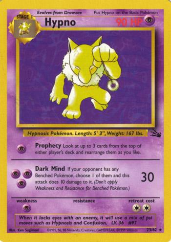 Hypno 23/62  - Unlimited Fossil - Rare