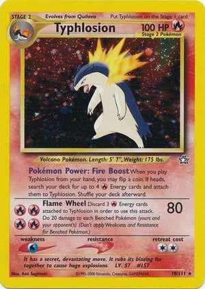 Typhlosion 18/111  - Unlimited Holofoil Neo Genesis - Holo Rare
