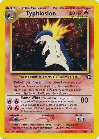 Typhlosion 18/111  - Unlimited Holofoil Neo Genesis - Holo Rare