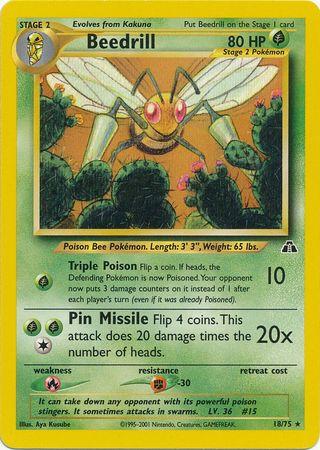 Beedrill 18/75  - Unlimited Neo Discovery - Rare