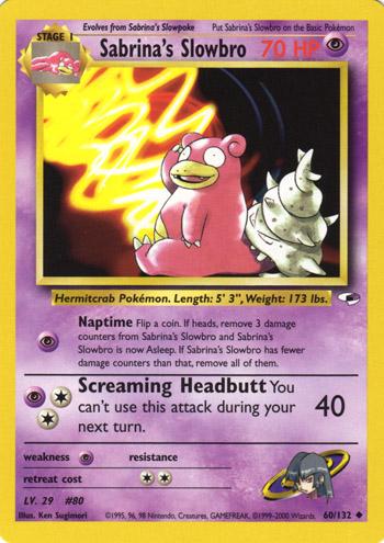 Sabrina's Slowbro 60/132  - Unlimited Gym Heroes - Uncommon
