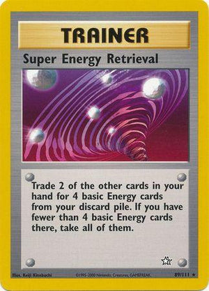 Super Energy Retrieval 089/111  - Unlimited Neo Genesis - Rare