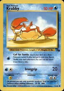 Krabby 051/62  - Unlimited Fossil - Common
