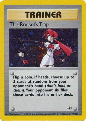 The Rocket's Trap 19/132  - Unlimited Holofoil Gym Heroes - Holo Rare
