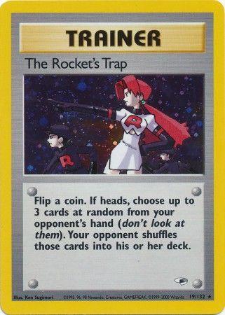 The Rocket's Trap 19/132  - Unlimited Holofoil Gym Heroes - Holo Rare