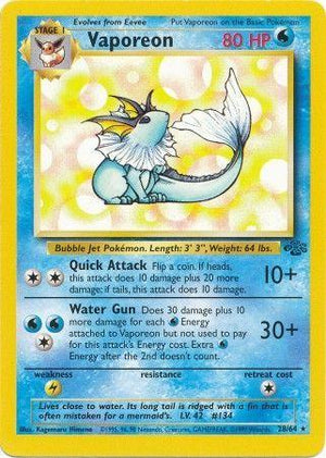 Vaporeon 28/64  - Unlimited Jungle - Rare