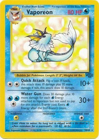 Vaporeon 28/64  - Unlimited Jungle - Rare