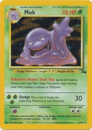 Muk 13/62  - Unlimited Holofoil Fossil - Holo Rare