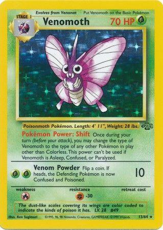 Venomoth 13/64  - Unlimited Holofoil Jungle - Holo Rare