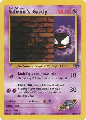 Sabrina's Gastly 96/132  - Unlimited Gym Challenge - Common