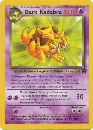 Dark Kadabra 039/82  - Unlimited Team Rocket - Uncommon