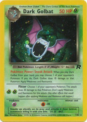 Dark Golbat 7/82  - Unlimited Holofoil Team Rocket - Holo Rare