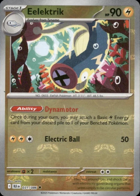 Eelektrik (Master Ball Pattern) 031/086  - Holofoil SV Black Bolt - Uncommon
