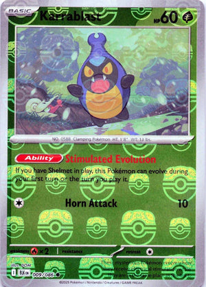 Karrablast (Master Ball Pattern) 009/086  - Holofoil SV Black Bolt - Common