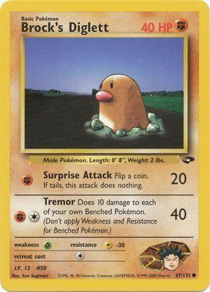 Brock's Diglett 67/132  - Unlimited Gym Challenge - Common