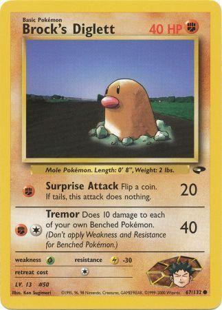 Brock's Diglett 67/132  - Unlimited Gym Challenge - Common
