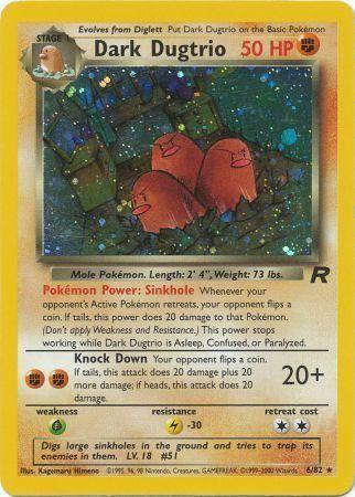 Dark Dugtrio (6) (6) 006/82  - Unlimited Holofoil Team Rocket - Holo Rare