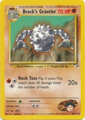 Brock's Graveler 040/132  - Unlimited Gym Heroes - Uncommon