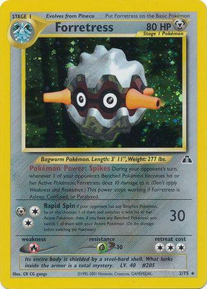Forretress (2) (2) 002/75  - Unlimited Holofoil Neo Discovery - Holo Rare