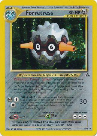 Forretress (2) (2) 002/75  - Unlimited Holofoil Neo Discovery - Holo Rare