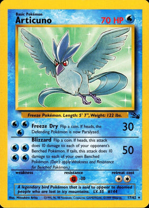 Articuno 17/62  - Unlimited Fossil - Rare