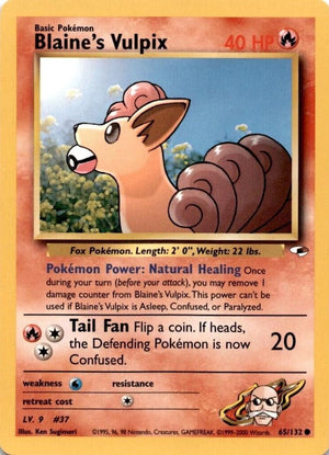 Blaine's Vulpix 65/132  - Unlimited Gym Heroes - Common