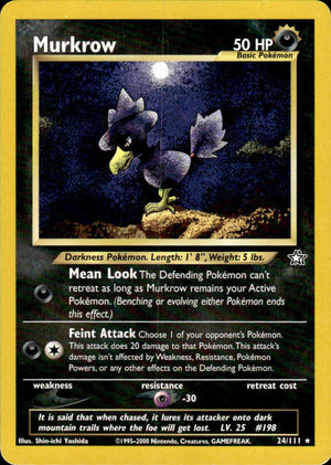 Murkrow 024/111  - Unlimited Neo Genesis - Rare