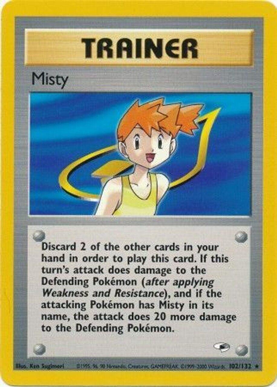 Misty 102/132  - Unlimited Gym Heroes - Rare