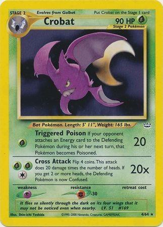 Crobat 4/64  - Unlimited Holofoil Neo Revelation - Holo Rare